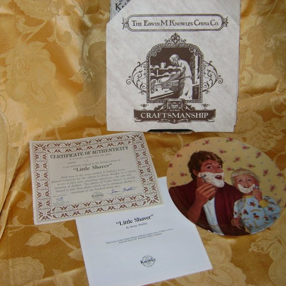 2 Vintage Collector Plates A FATHER'S LOVE Wall Decor Display Dad Gift - Picture 5 of 11